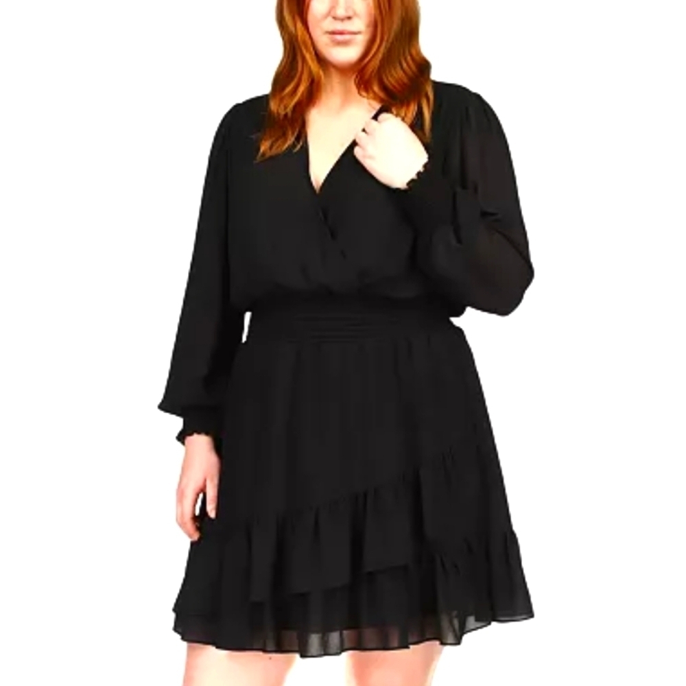 MICHAEL Michael Kors Smocked Ruffled Dress